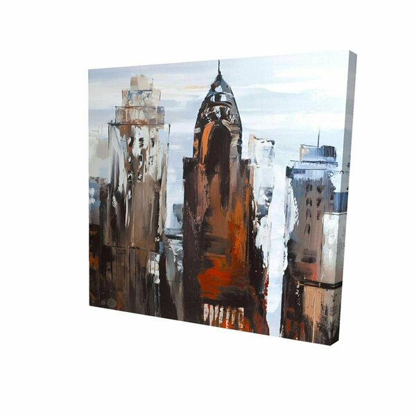 Begin Home Decor 12 x 12 in. Grey Day in the City-Print on Canvas 2080-1212-CI296